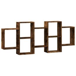 Berkfield Home Wall Shelf Smoked Oak 159x18x65 cm Engineered Wood in Brown - Size: 159 x 18 x 65 cm - thumbnail 2