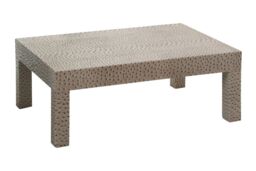 Orsina Ostrich Leather Effect Coffee Table, Faux Leather Coffee Table, Rectangular Coffee Table for Living Room in Natural - thumbnail 4