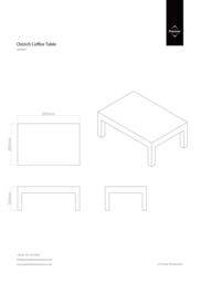 Orsina Ostrich Leather Effect Coffee Table, Faux Leather Coffee Table, Rectangular Coffee Table for Living Room in Natural - thumbnail 2