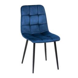 KOSY KOALA Dining Table Set Round Glass Table With 4 Blue Velvet Chairs - thumbnail 5