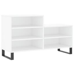 Berkfield Home Shoe Cabinet White 102x36x60 cm Engineered Wood - Size: 102 x 36 x 60 cm - thumbnail 1