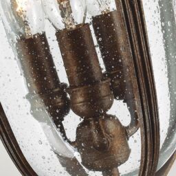 Netlighting English Bridle 3 Light Medium Outdoor Ceiling Chain Lantern British Bronze E14 in Brown - thumbnail 3