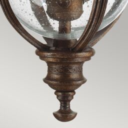 Netlighting English Bridle 3 Light Medium Outdoor Ceiling Chain Lantern British Bronze E14 in Brown - thumbnail 5