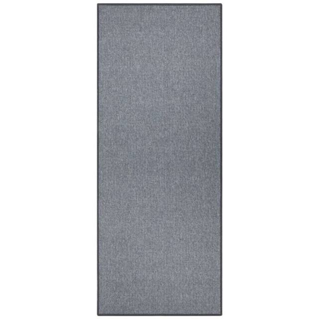 THE RUGS Loop Runner Rug Non Slip Polypropylene Easy Care Low Pile in Grey - Size: 67 cm x 150 cm - image 1