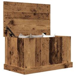 Berkfield Home Storage Box Old Wood 70x40x38 cm Engineered Wood in Brown - Size: 70 x 40 x 38 cm - thumbnail 4