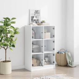 Berkfield Home Highboard with Doors White 68x37x109 cm Engineered Wood - Size: 68 x 37 x 109 cm - thumbnail 3