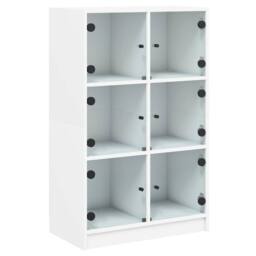 Berkfield Home Highboard with Doors White 68x37x109 cm Engineered Wood - Size: 68 x 37 x 109 cm
