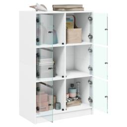 Berkfield Home Highboard with Doors White 68x37x109 cm Engineered Wood - Size: 68 x 37 x 109 cm - thumbnail 4