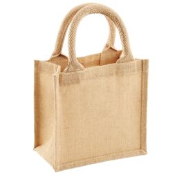 Westford Mill Jute Petite Gift Bag (4L) Pack of 2 in Natural - thumbnail 1
