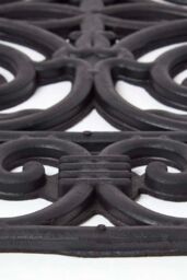 Homescapes Black Wrought Iron Effect Parisian Rubber Doormat 70 x 45 cm - Size: 40 cm x 75 cm - thumbnail 3