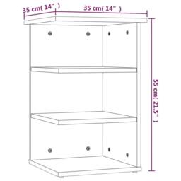 Berkfield Home Side Cabinet Black 35x35x55 cm Engineered Wood - Size: 35 x 35 x 55 cm - thumbnail 8