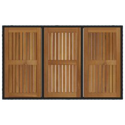 Berkfield Home 5 Piece Garden Dining Set Black Poly Rattan - thumbnail 8