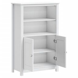 Berkfield Home Bathroom Cabinet BERG White 69.5x34x110 cm Solid Wood Pine - thumbnail 4