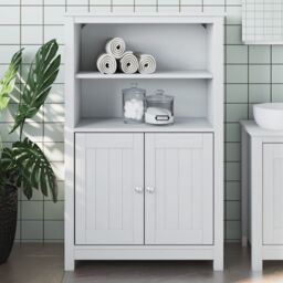Berkfield Home Bathroom Cabinet BERG White 69.5x34x110 cm Solid Wood Pine