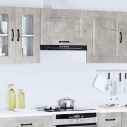 Berkfield Home Kitchen Wall Cabinet Kalmar Concrete Grey Engineered Wood - thumbnail 4
