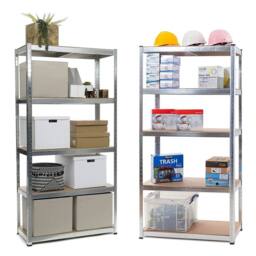 EONLION 2 PCS-5 Tier Racking Shelf Heavy Duty Garage in Silver - Size: 1000mm × 2000mm - thumbnail 2