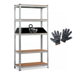 EONLION 2 PCS-5 Tier Racking Shelf Heavy Duty Garage in Silver - Size: 1000mm × 2000mm - thumbnail 5