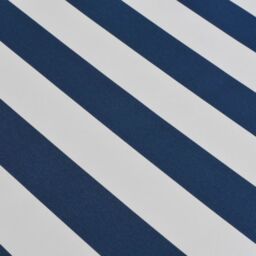 Berkfield Home Folding Awning Manual Operated 500 cm Blue/White in Blue - thumbnail 5
