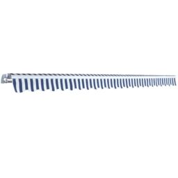 Berkfield Home Folding Awning Manual Operated 500 cm Blue/White in Blue - thumbnail 3
