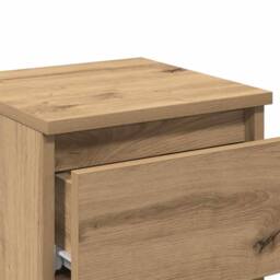 Berkfield Home Timeless Bedside Cabinet¬†Aritisan Oak 30x30x40 cm Engineered Wood in Brown - Size: 30 x 30 x 40 cm - thumbnail 9