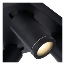Lucide 'TAYLOR' Dimmable Stylish Tiltable Bathroom LED Ceiling Spotlight GU10 in Black - thumbnail 6