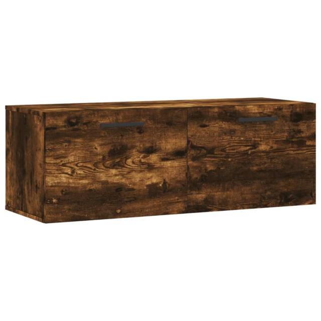 Berkfield Home Wall Cabinet Smoked Oak 100x36.5x35 cm Engineered Wood in Brown - image 1