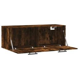 Berkfield Home Wall Cabinet Smoked Oak 100x36.5x35 cm Engineered Wood in Brown - thumbnail 6