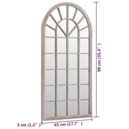 Berkfield Home Mirror Sand 90x45 cm Iron for Indoor Use in Beige - thumbnail 6