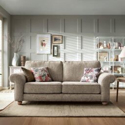 Abakus Direct Ingrid 3 Seater Sofa in Taupe - thumbnail 1