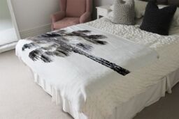 Benjamin Tate Design Tall Palm Blanket in Natural - Size: 120 cm x 150 cm - thumbnail 3