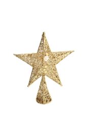 Living and Home Wrought Iron Christmas Tree Topper Star Ornament Home Decor in Gold - thumbnail 4