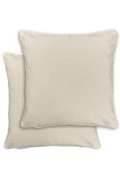 Enhanced Living Pair of Knightsbridge Double Sided Zip Opening Cushions - Cases Only in Cream - Size: 43 cm x 43 cm - thumbnail 1