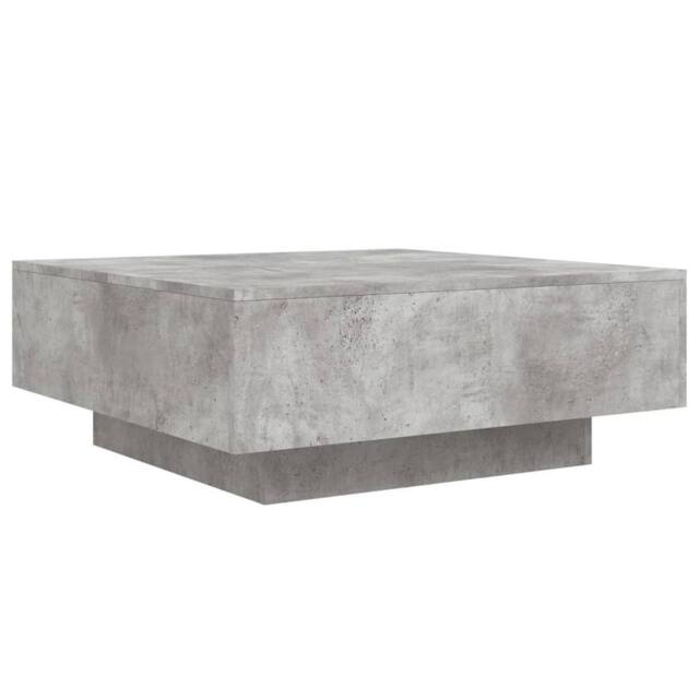 Berkfield Home Modern Coffee Table with LED Lights Concrete Grey 80x80x31 cm - Size: 80 x 80 x 31 cm - image 1