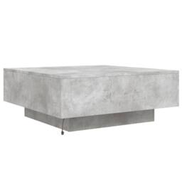 Berkfield Home Modern Coffee Table with LED Lights Concrete Grey 80x80x31 cm - Size: 80 x 80 x 31 cm - thumbnail 9