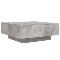 Berkfield Home Modern Coffee Table with LED Lights Concrete Grey 80x80x31 cm - Size: 80 x 80 x 31 cm - thumbnail 1