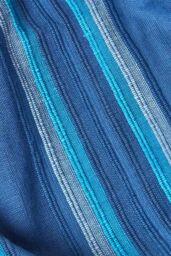 Homescapes Cotton Morocco Striped Throw in Blue - Size: 255 cm x 360 cm - thumbnail 4