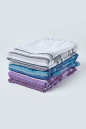 Homescapes Cotton Morocco Striped Throw in Blue - Size: 255 cm x 360 cm - thumbnail 6