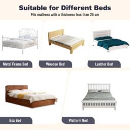 Costway Foldable Toddler Bed Rail Baby Safety Guard w/Removable Cover in Dark Grey - thumbnail 9
