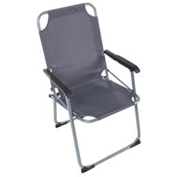 Wyld and Coco Garden Chairs Set of 4 - Grey Powder-Coated Steel Folding Mesh - thumbnail 7