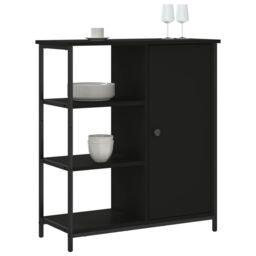 Berkfield Home Sideboard Black 70x30x80 cm Engineered Wood - Size: 70 x 30 x 80 cm - thumbnail 3