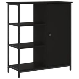 Berkfield Home Sideboard Black 70x30x80 cm Engineered Wood - Size: 70 x 30 x 80 cm - thumbnail 2