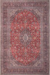 Kukoon Red Navy Blue Persian Style Non Slip Washable Low Pile Rug - Size: 160 cm x 230 cm - thumbnail 1