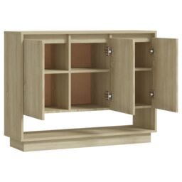 Berkfield Home Sideboard Sonoma Oak 97x31x75 cm Engineered Wood in Beige - Size: 97 x 31 x 75 cm - thumbnail 6
