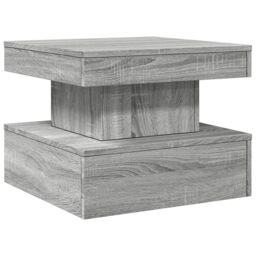 Berkfield Home Coffee Table with LED Lights Grey Sonoma 50x50x40 cm - Size: 50 x 50 x 40 cm - thumbnail 3