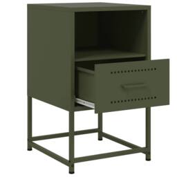 Berkfield Home Durable Bedside Cabinets 2 pcs Olive Green 36x39x60.5 cm Steel - thumbnail 9