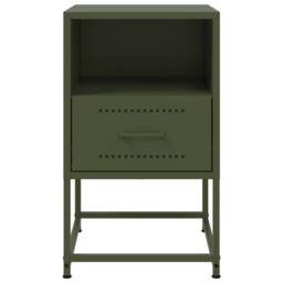 Berkfield Home Durable Bedside Cabinets 2 pcs Olive Green 36x39x60.5 cm Steel - thumbnail 5