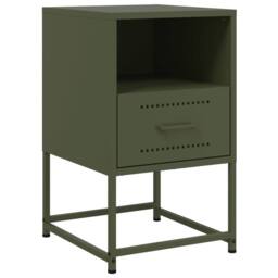 Berkfield Home Durable Bedside Cabinets 2 pcs Olive Green 36x39x60.5 cm Steel - thumbnail 6