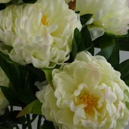 Leaf 55cm Artificial White Peony Plant - thumbnail 6
