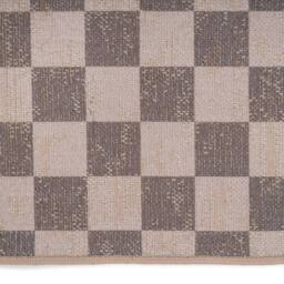Kukoon Machine Washable Natural Jute Blend Checkerboard Brown Area Rug - Size: 80 cm x 150 cm - thumbnail 9
