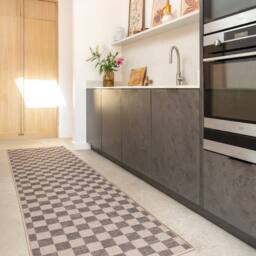 Kukoon Machine Washable Natural Jute Blend Checkerboard Brown Area Rug - Size: 80 cm x 150 cm - thumbnail 6